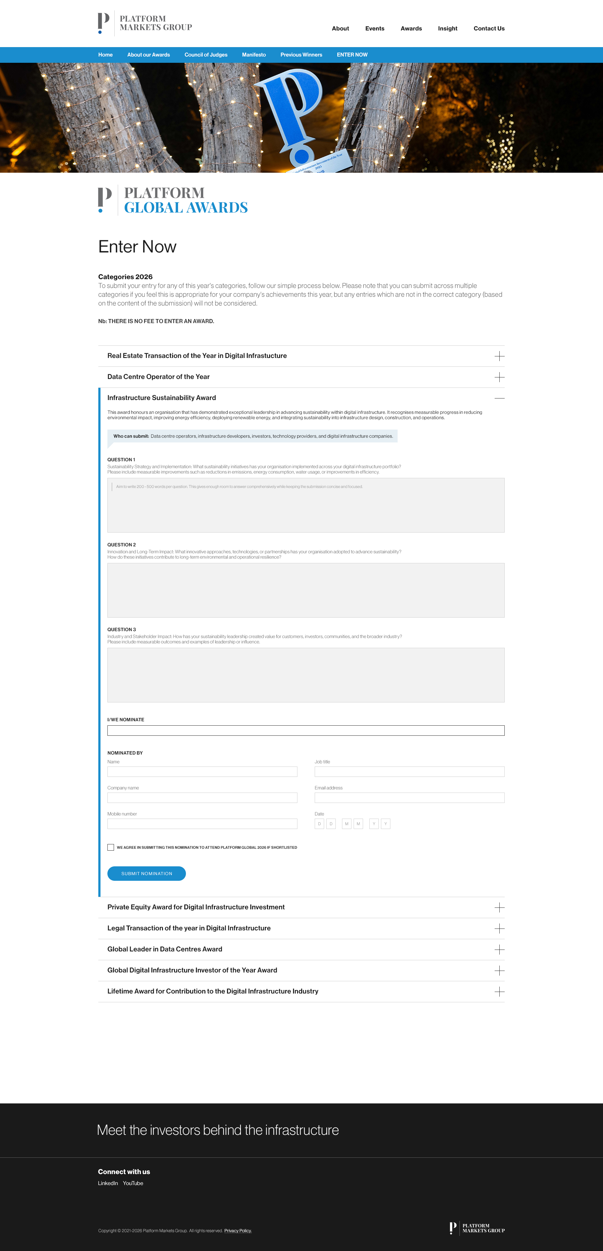 Platform Awards 2026